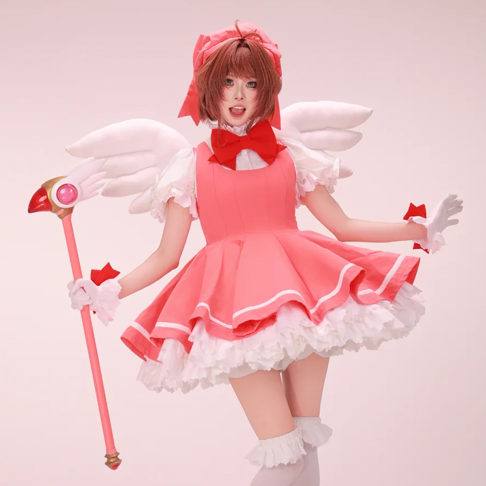 Anime Cosplay Event - Kinomoto Sakura Cosplay Pink Lolita Dress