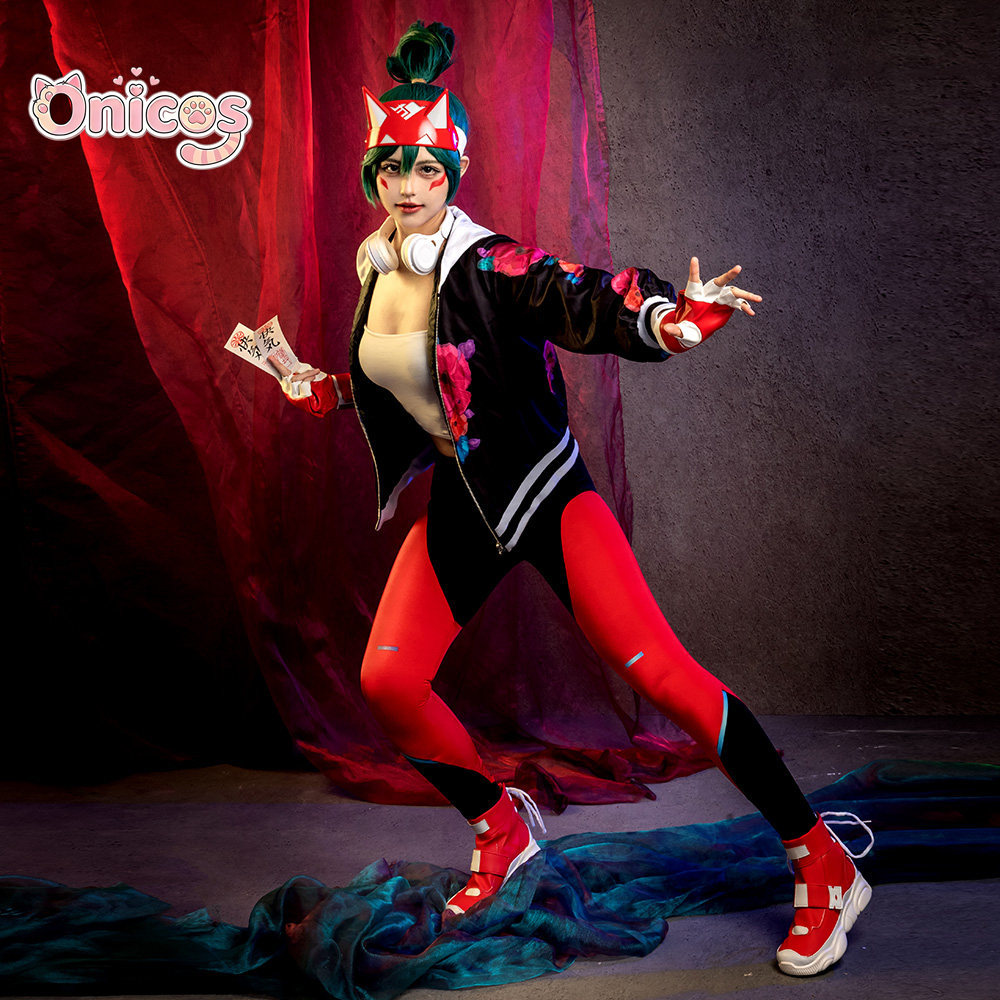 Anime Cosplay Red - Overwatch 2 Kiriko Cosplay Costume Black