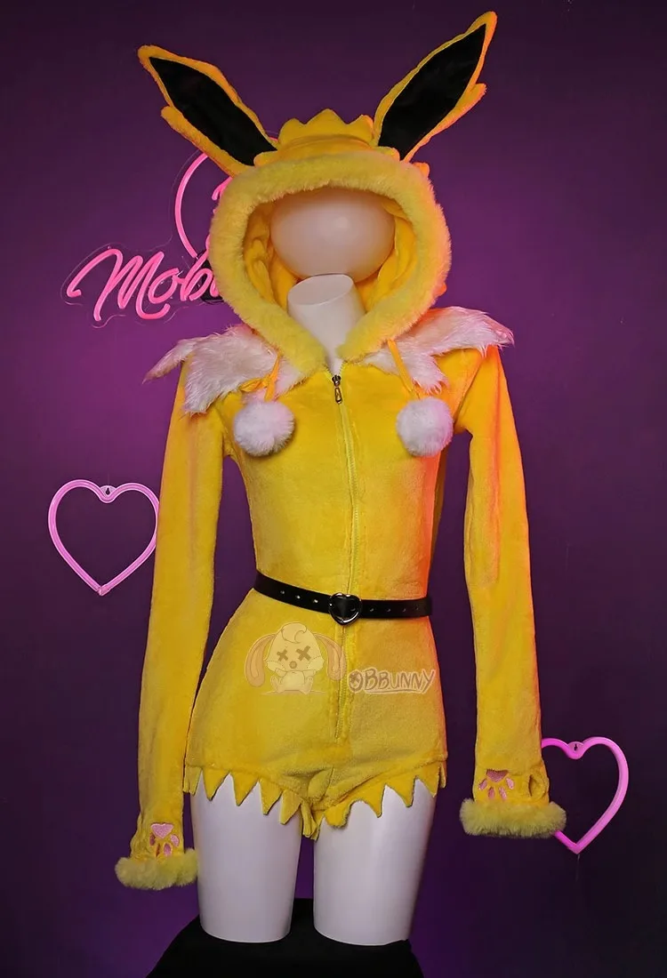 Sexy Deep V Hooded Bodysuit So - Anime Cosplay Bodysuit review and price