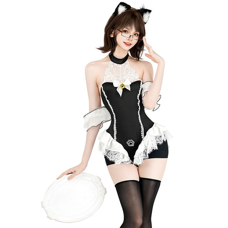 AniLV Black Cat Paw Bodysuit M - Anime Cosplay Bodysuit review and price